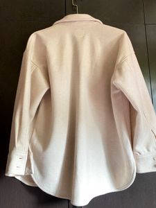 H&amp;M Beige Shirt Jacket