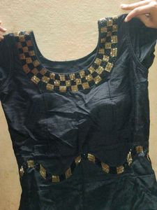 Elegant Embellished Black Top