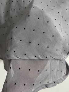 Gray Polka Dot Top