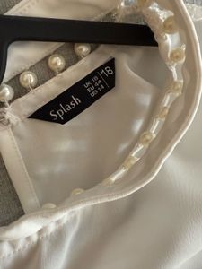 White Pearl Embellished Top