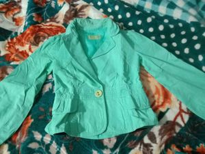 Mint Green Casual Jacket