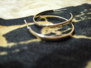 Silver Hoop Earrings (Pair Of Two)
