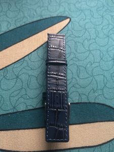 Dark Blue genuine Leather Watch Strap