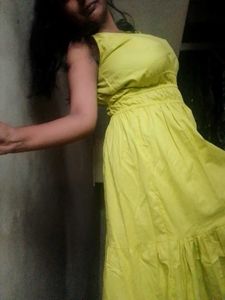 Yellow Fit &amp; Flare Dress