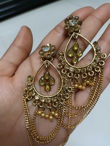 Elegant Gold-Tone Dangle Earrings