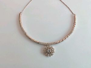 925 Rose Gold Sterling Choker With Hallmark