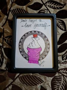 Love Yourself Table Framed Art