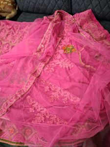 Pink Embroidered Lehenga Choli