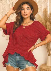 🎁Buy1 Get1 Free Oversized Red Knitted Top ()