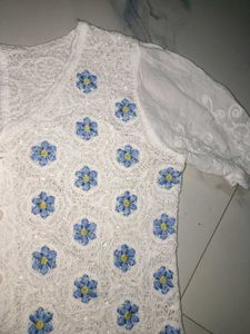 Cute White Crochet Top