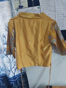 Stylish Mustard &amp; Grey Blouse