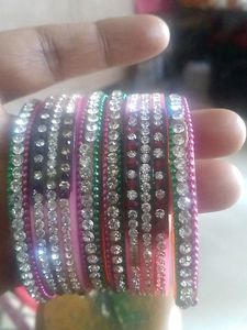Diamond Fibre Bangles Set.