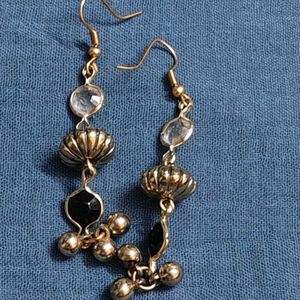 Crystal Golden Long Dangler