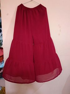 Red Sharar Set Without Dupatta