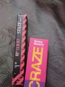 Duo of Lip Gloss Balm (Staze & Swiss beauty)