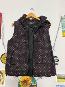 Polka Dot Puffer Vest🖤🩷