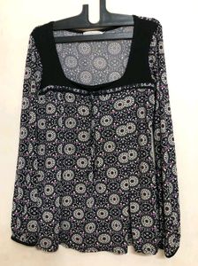 Cache Cach Full Sleeve Printed Top
