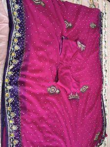 Elegant Pink & Purple Saree..
