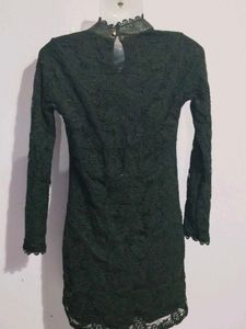 LEATHER AND LACE DRESS