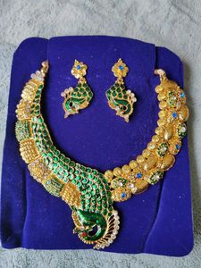Peacock Design Necklace Set