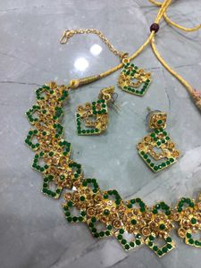 Golden Green Jewellery Set