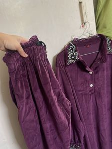 Elegant Purple Velvet Top