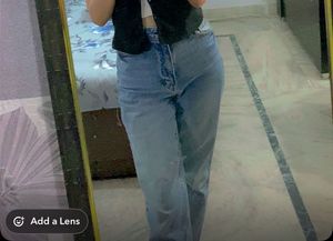 Straight Leg Denim Jeans