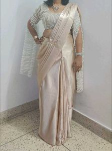 Elegant Beige Saree ready to wear