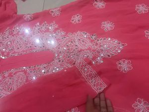Peach Mirror Kurta Set...❤️🎀