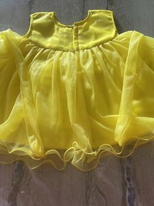 Never Worn Cute Yellow Net Frock For 0-9months