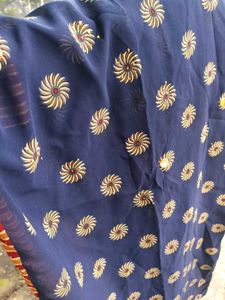 Blue Floral Meterial