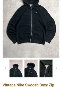 Vintage Nike Swoosh Zip Hoodie