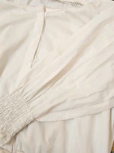 Cute White Button-Up Crop Top