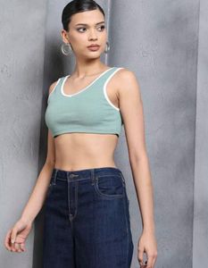 Shein Sleeveless Binding RibbedFitted Tank Top