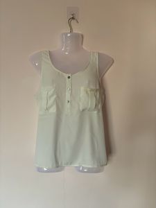 White Sleeveless Transparent Top
