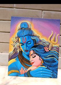 Shiva Parvati Artwork Painting