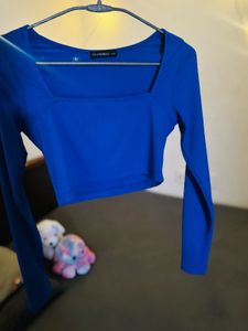 Blue Long Sleeve Top