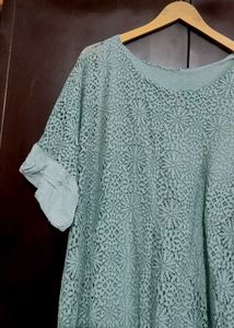 Light Sea Green Lace Top For 46 Bust