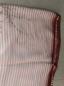Striped Scarf with Tree Branch Design