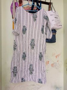 Striped Floral Print Tunic