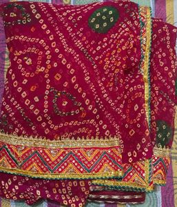 Bandhani pink saare