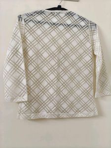 Elegant Sheer Plaid Blouse
