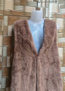 Fuzzy Brown Vest - Cozy and Chic