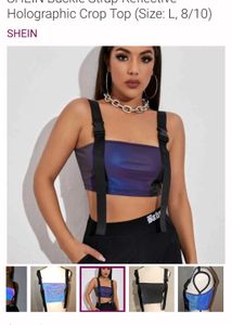 Reflective Buckle Crop Top🌸