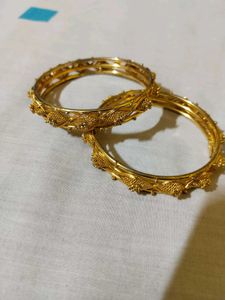 Gold Bangles (Set of 2)