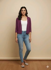 Purple Knit Cardigan