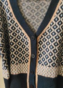 Patterned Knit Cardigan