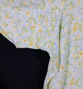 Elegant Light Green Printed Top