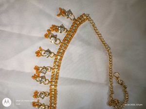orange stone choker necklace
