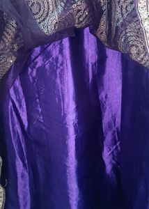 Women Crop Top Skirt, Elegant Purple